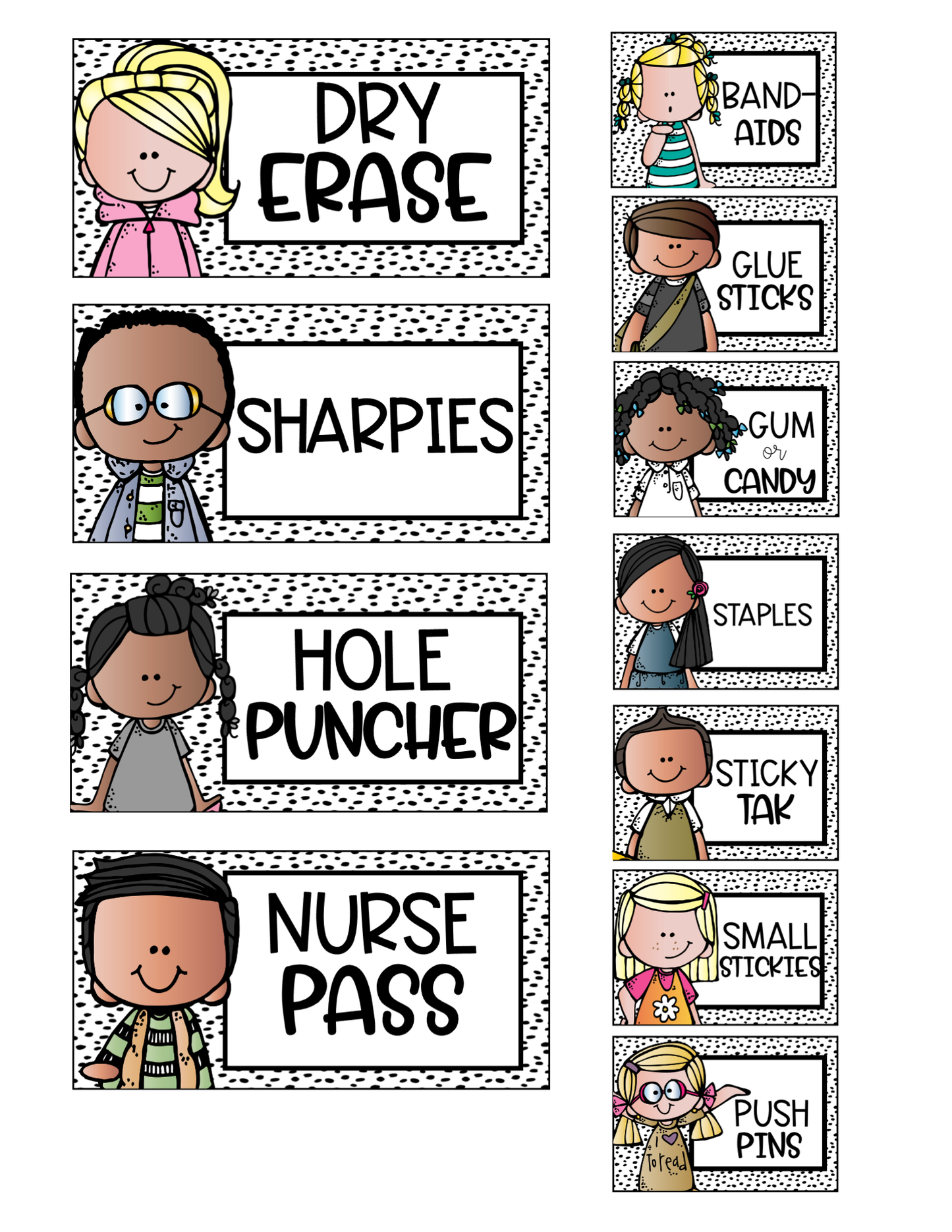 Teacher Toolbox Labels Set Black and Speckled | The Ultimate Organizational Solution for Teachers