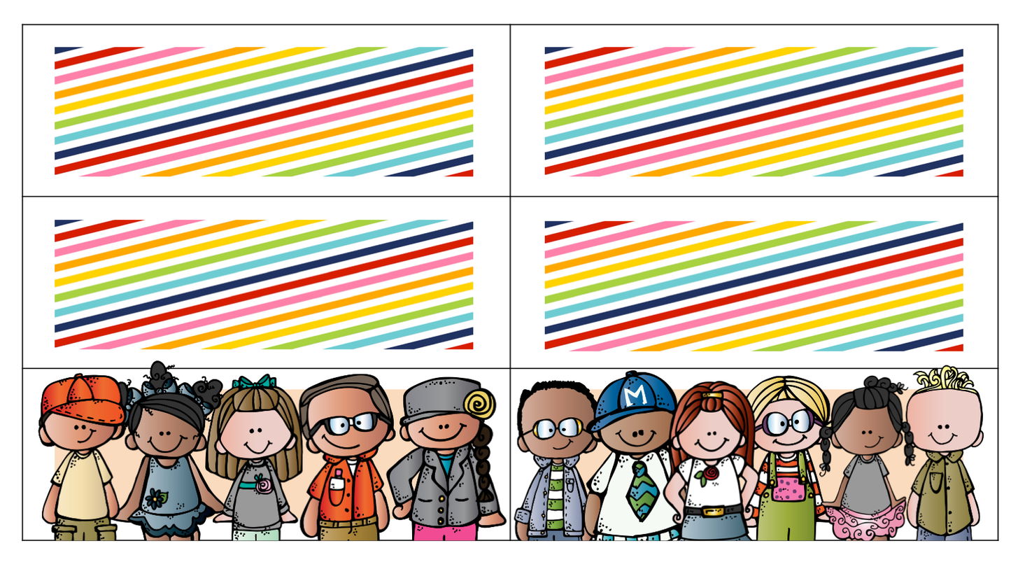 Daily Schedule | Customizable White and Rainbow