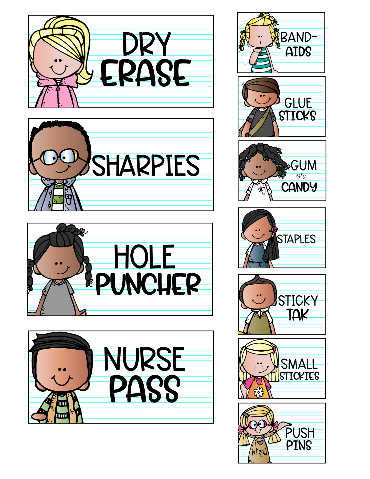 Teacher Toolbox Labels Set Notebook Paper | The Ultimate Organizational Solution for Teachers