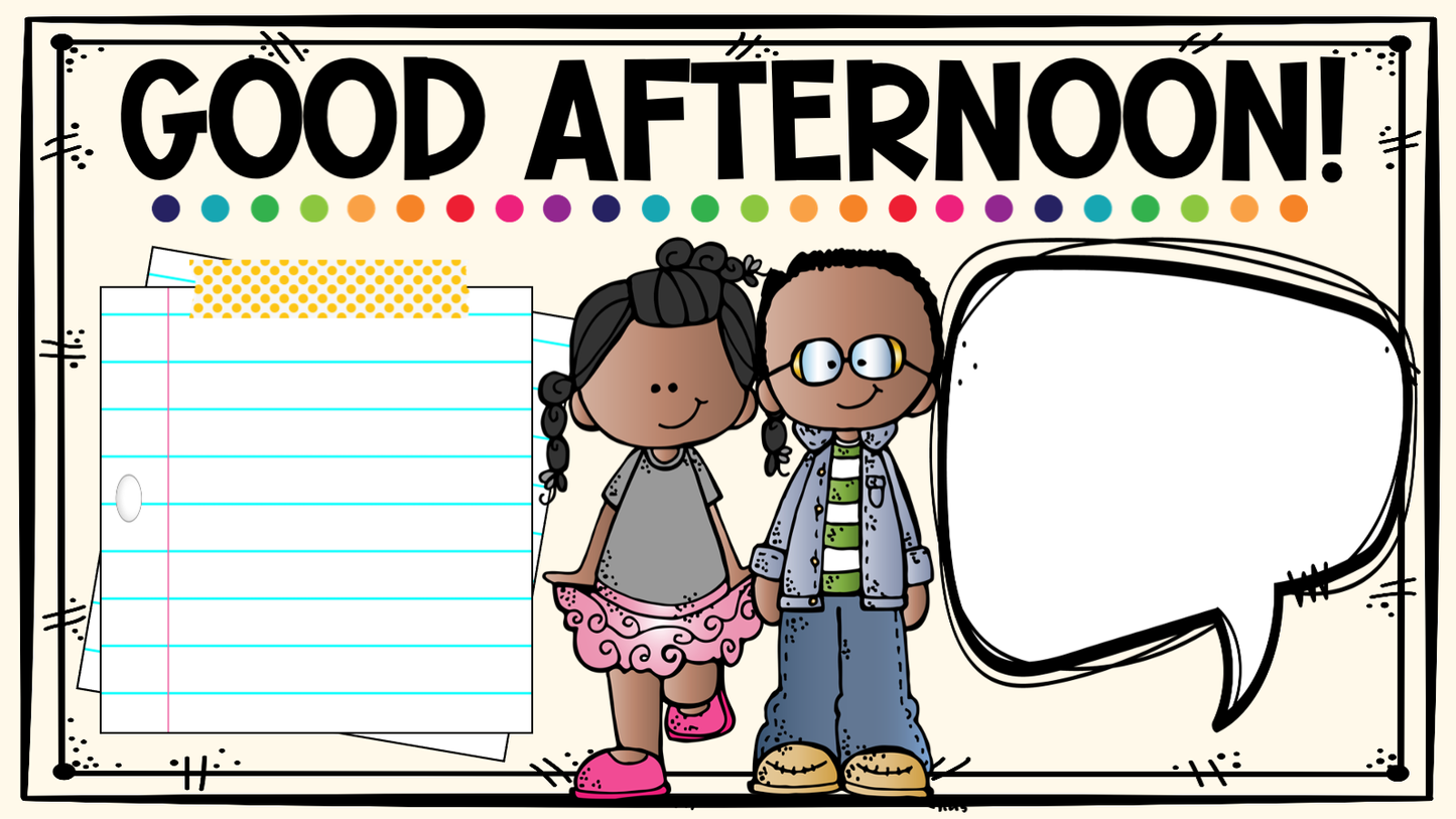 Good Morning and Afternoon Lesson Plan Google Slides Templates