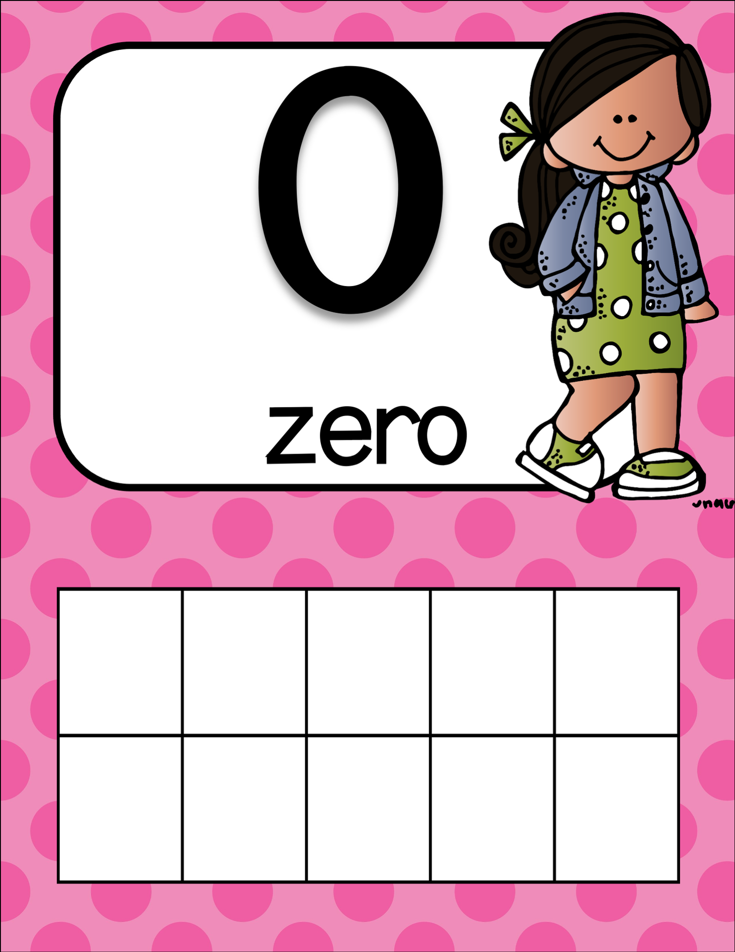 Ten Frame Posters | Happy Polka Dot Bright 0-30