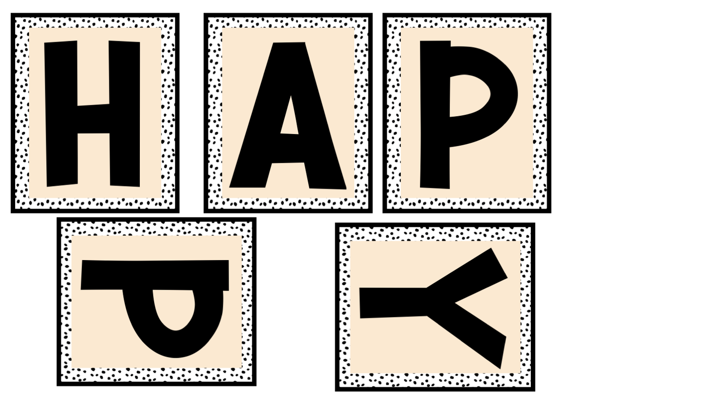 Happy Birthday Display | Modern Boho