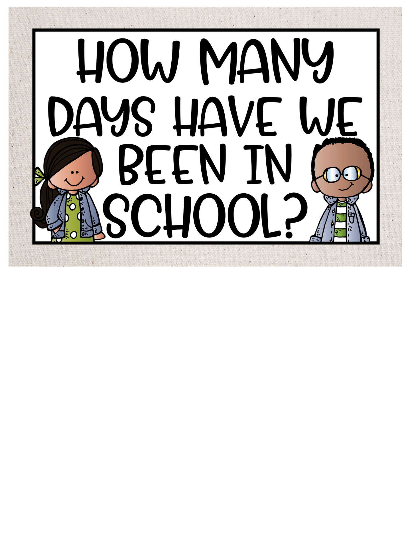 How Many Days in School Counting Set | Gray Linen
