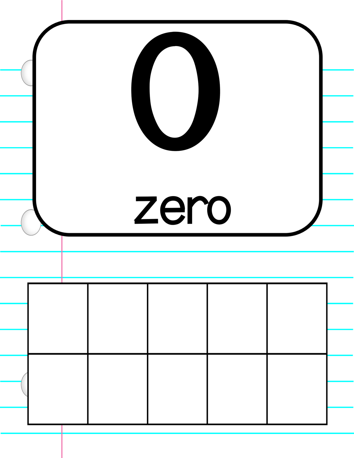 Ten Frame Posters | Notebook Paper 0-30