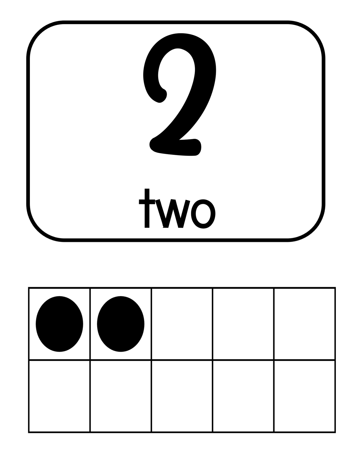 Ten Frame Posters | White 0-30