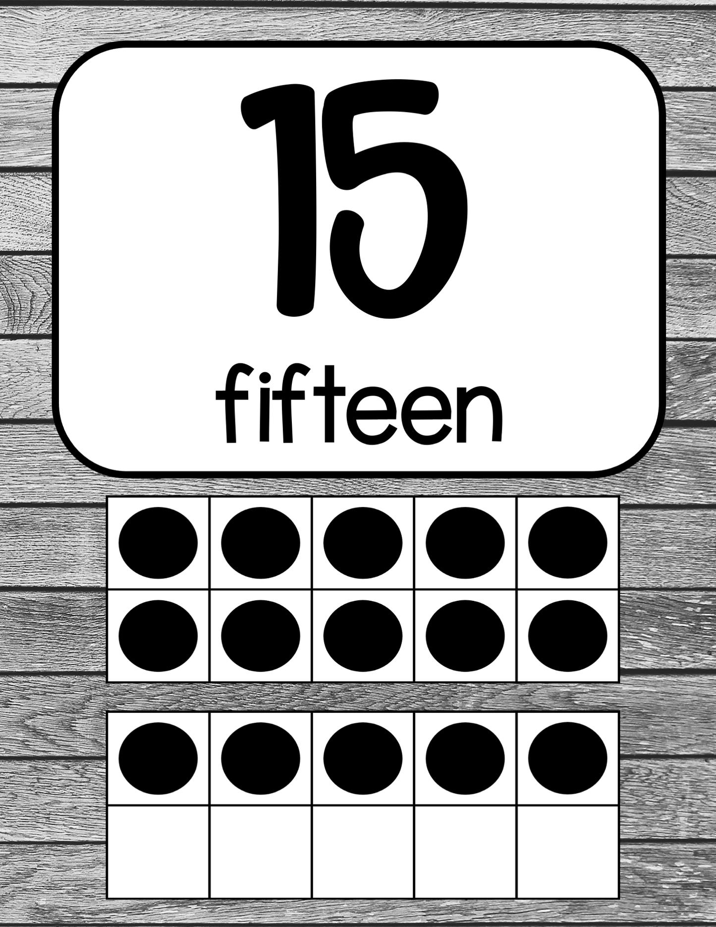 Ten Frame Posters | Grey Wood 0-30
