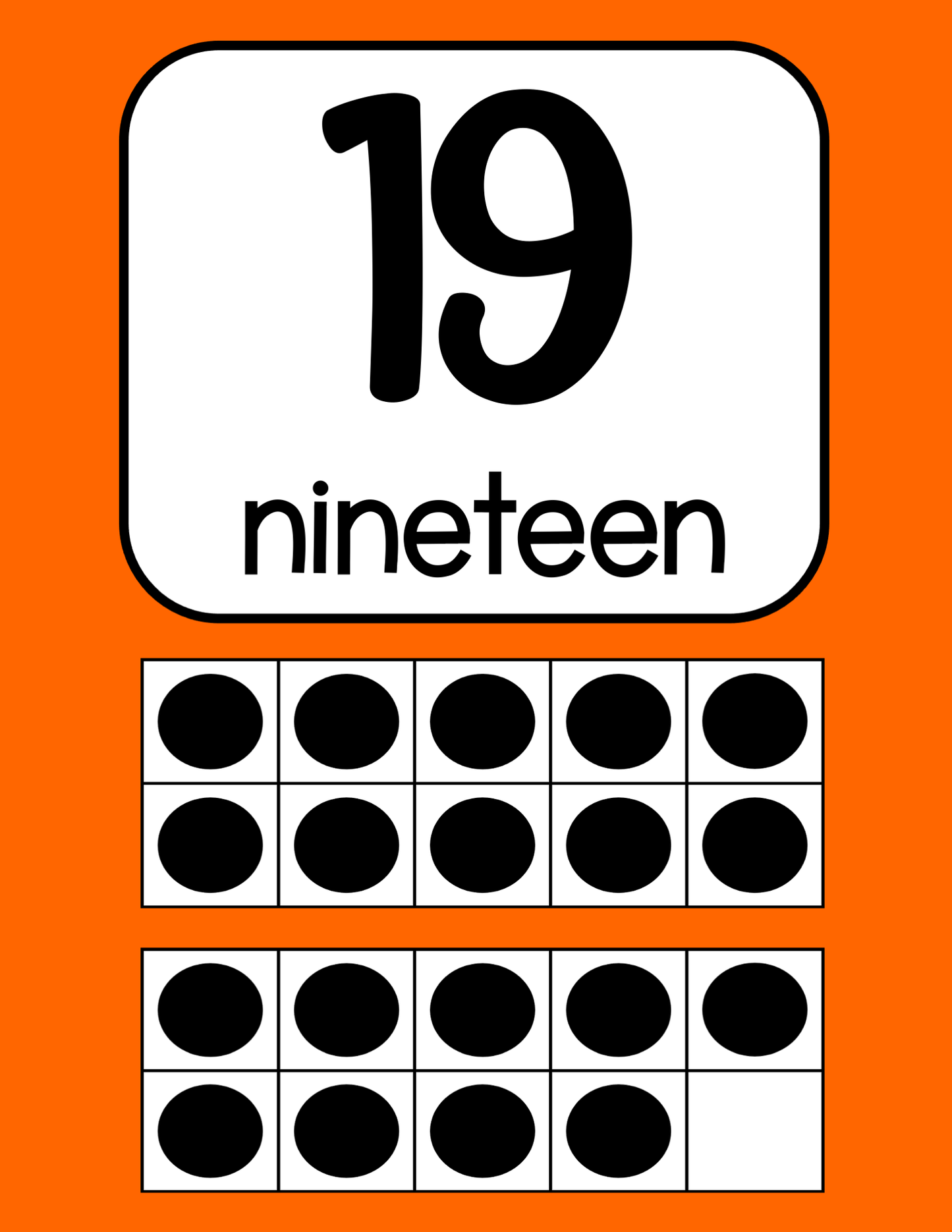 Ten Frame Posters | Primary Colors 0-30