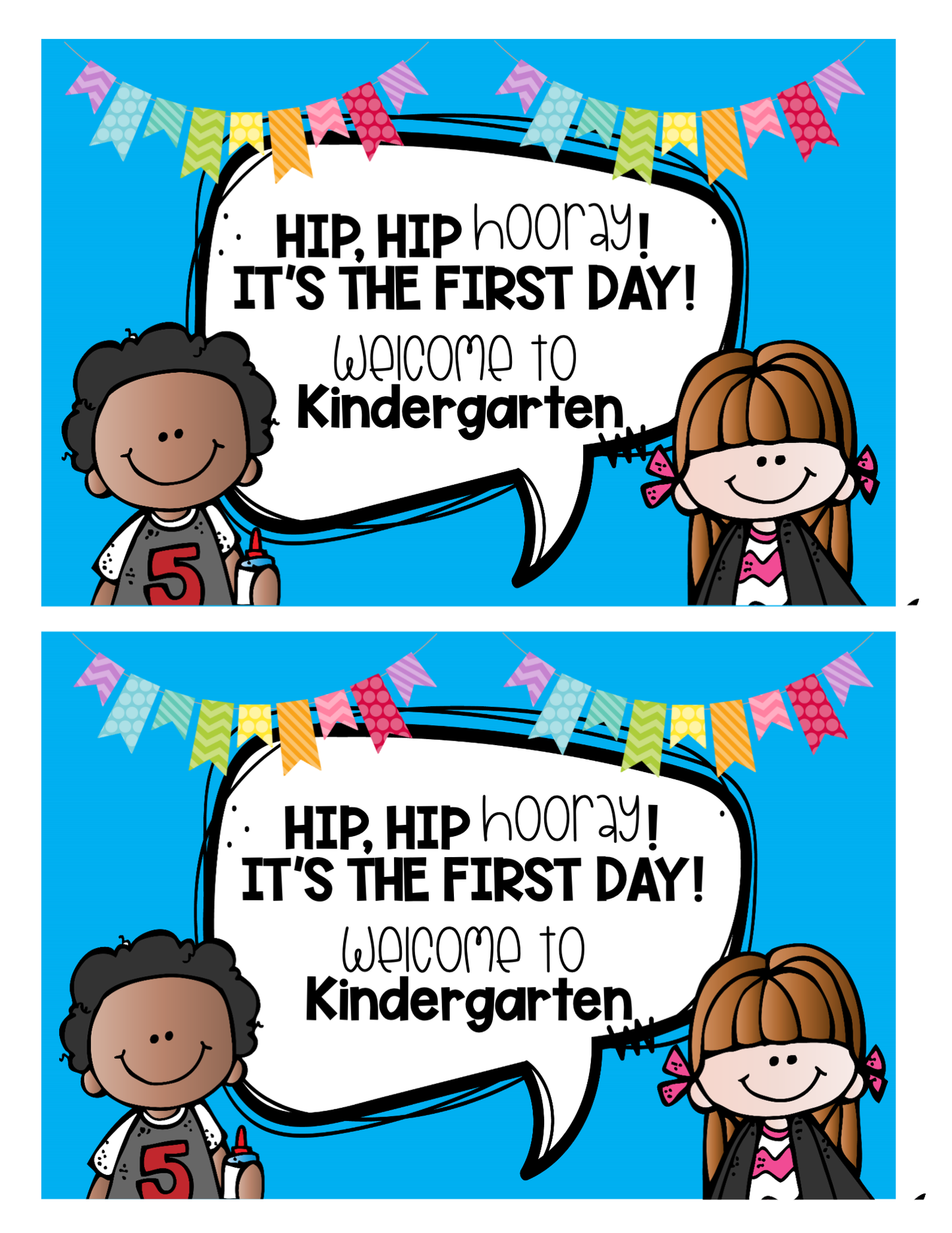 Welcome Back to School Cards | Kindergarten