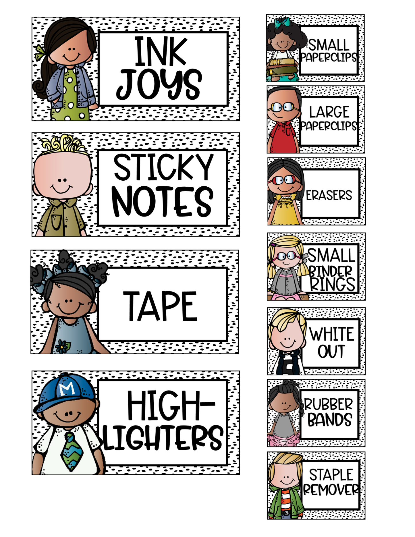 Teacher Toolbox Labels Set Black and Speckled | The Ultimate Organizational Solution for Teachers