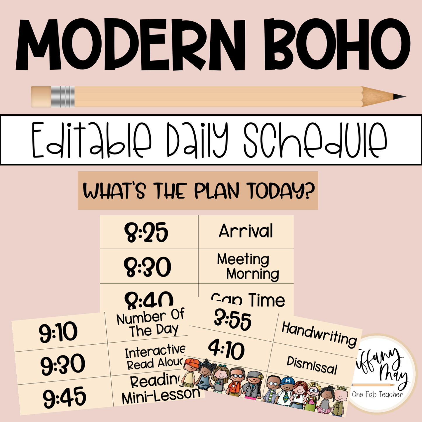 Daily Schedule | Customizable Modern Boho