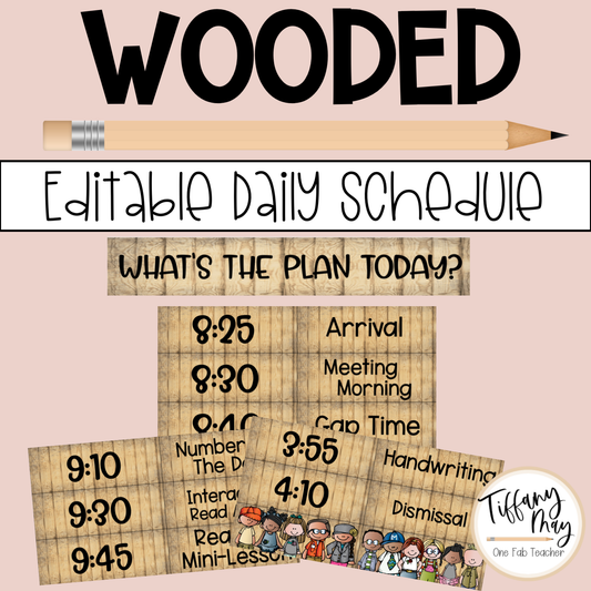 Daily Schedule | Customizable Wooded