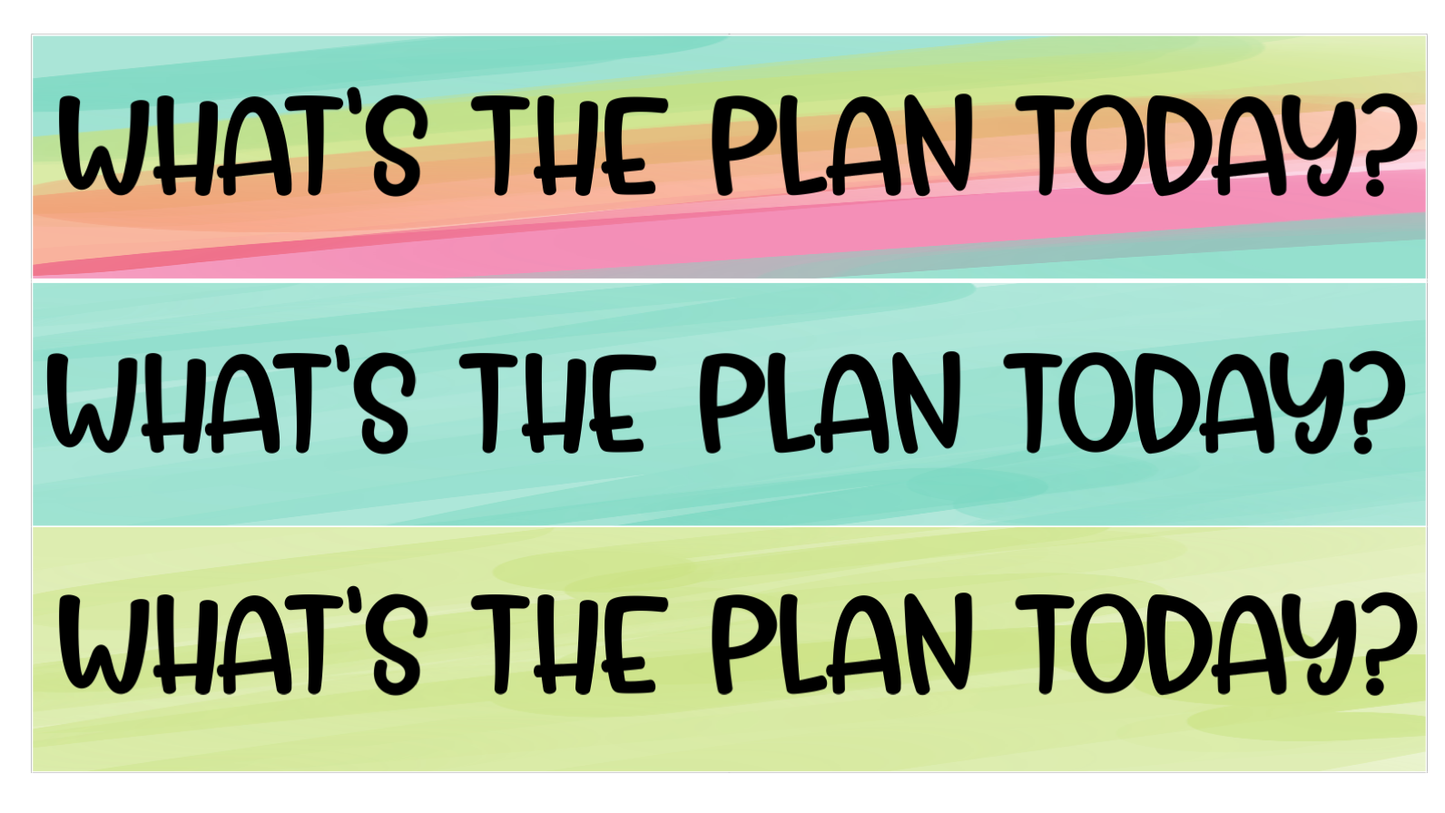 Daily Schedule | Customizable Happy Bright