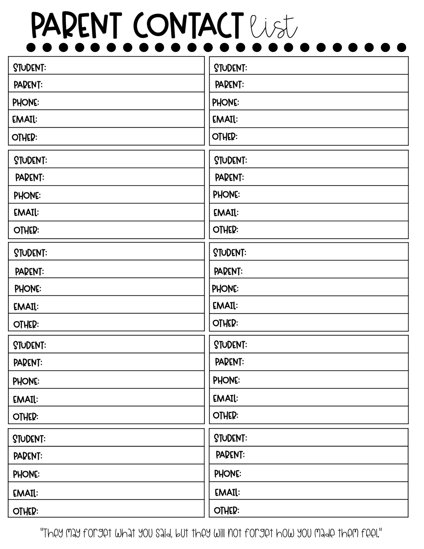 One Fab Teacher Weekly Planner 2023-2024