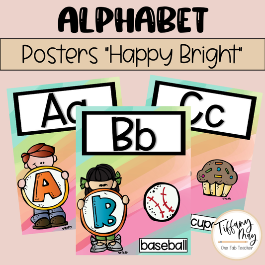 Alphabet Posters | Happy Bright