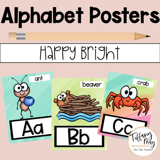 Alphabet Posters | Happy Bright