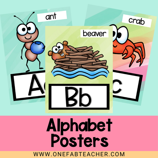 Alphabet Posters | Animal Happy Bright