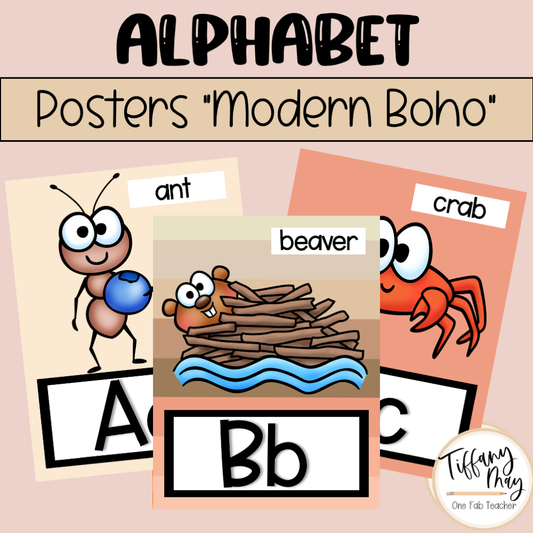 Alphabet Posters | Modern Boho