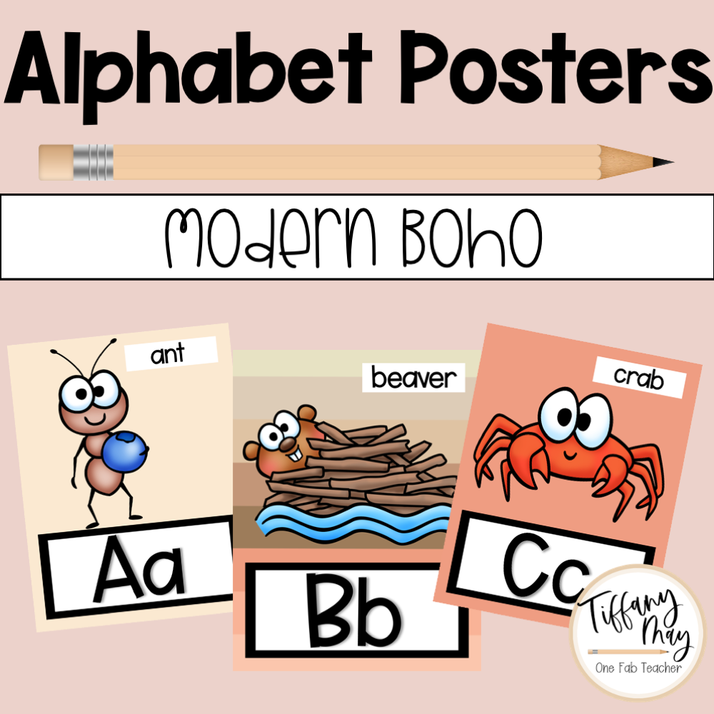 Alphabet Posters | Modern Boho