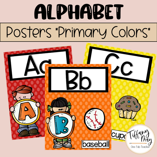 Alphabet Posters | Primary Polka Dot