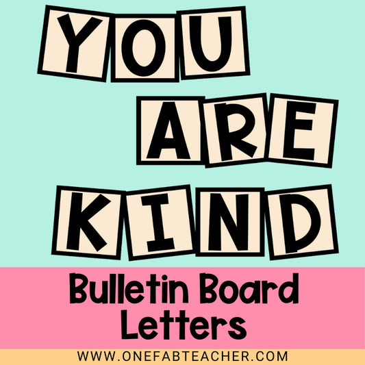 Bulletin Board Alphabet Letter Cards | Beige