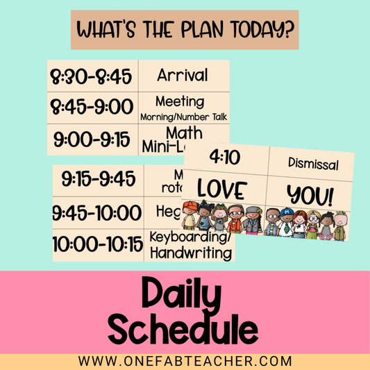 Daily Schedule Template | Customizable Modern Boho