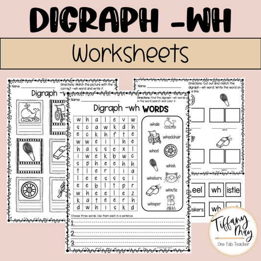 Digraph Wh Worksheets