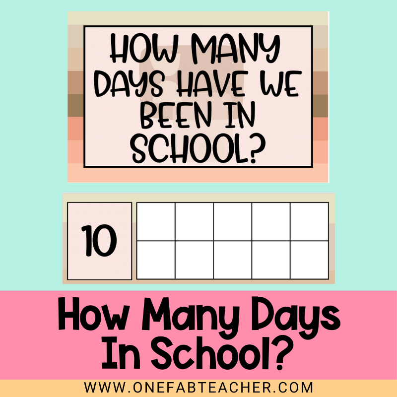 How Many Days in School Counting Set | Boho