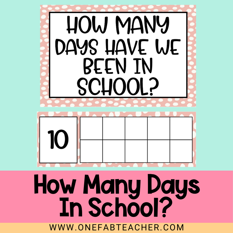 How Many Days in School Counting Set | Grey Linen