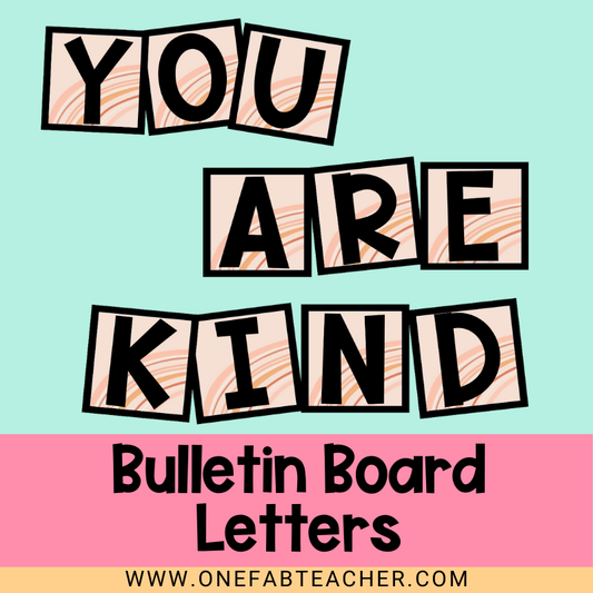 Bulletin Board Alphabet Letter Cards | Boho Rainbow