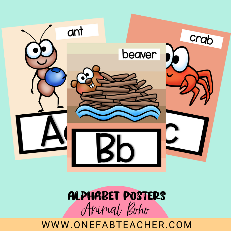 Alphabet Posters | Animal Boho