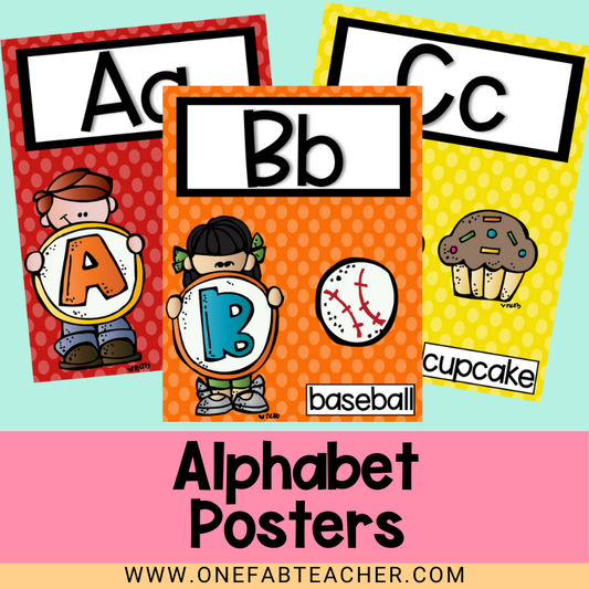 Alphabet Posters | Primary Polka Dot ˛