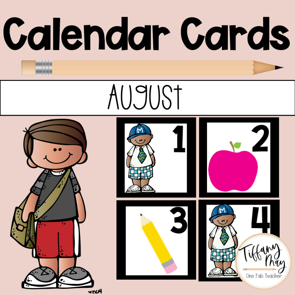 Calendar Cards Amazing August