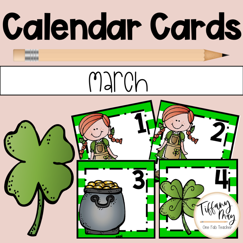 Marvelous March Calendar Cards – One Fab Teacher