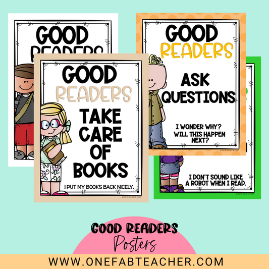 What do good readers do? Posters - 32 Colorful Visual Aids"