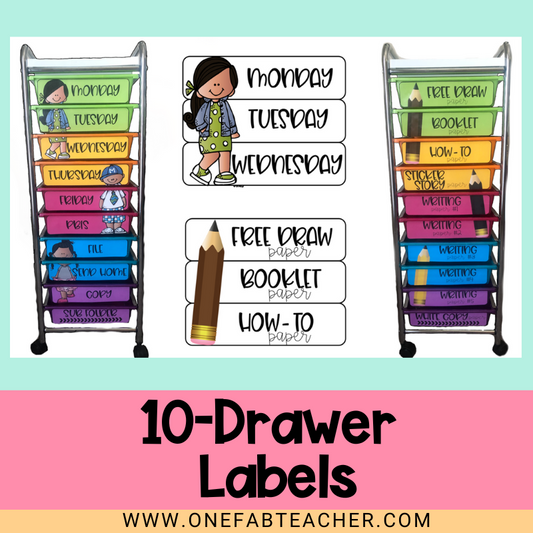 10-Drawer Carts & 3-Drawer Sterilite Units | Customizable School Organization