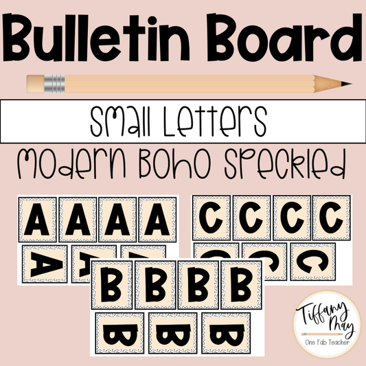 Bulletin Board Uppercase Bold Letters | Small Modern Boho