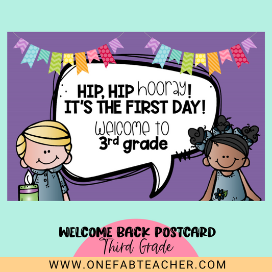 Welcome Back to School Cards | 3rd grade