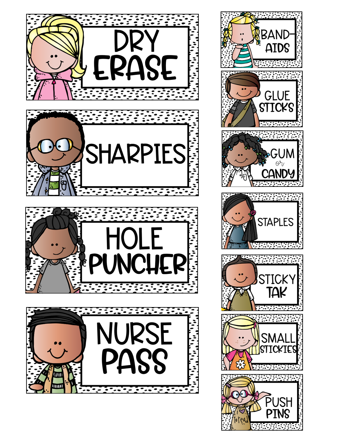 Teacher Toolbox Labels Set Black and Speckled  | The Ultimate Organizational Solution for Teachers