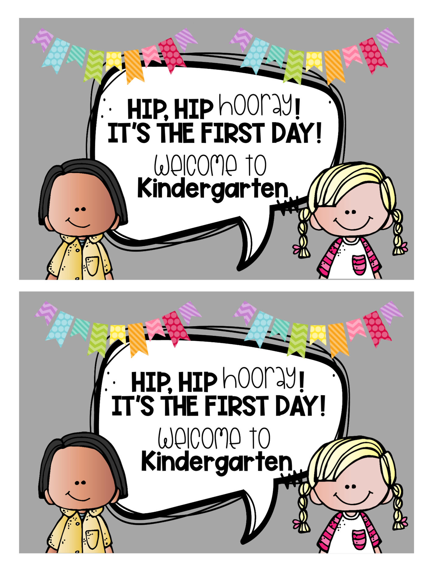 Welcome Back to School Cards | Kindergarten