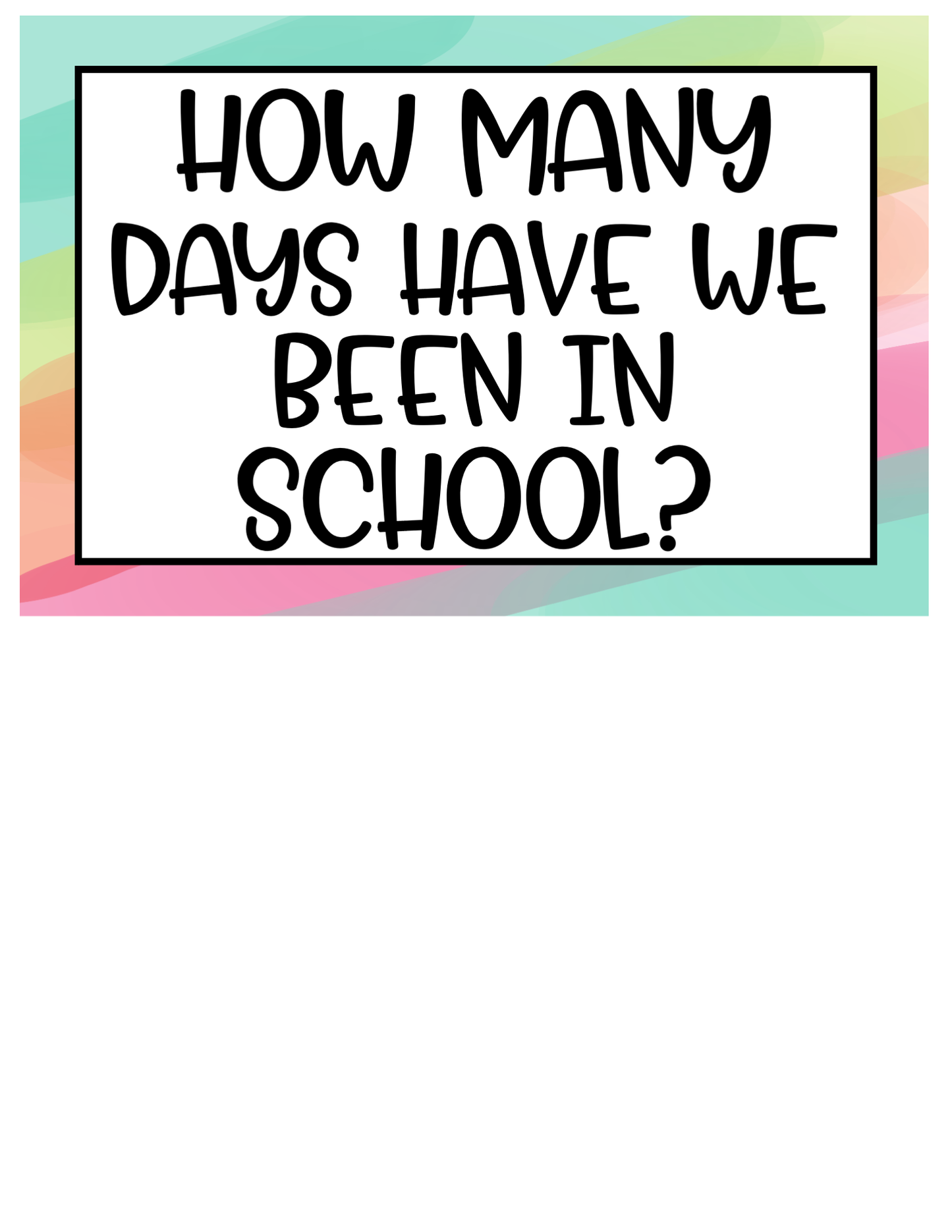 How Many Days in School Counting Set | Happy Bright