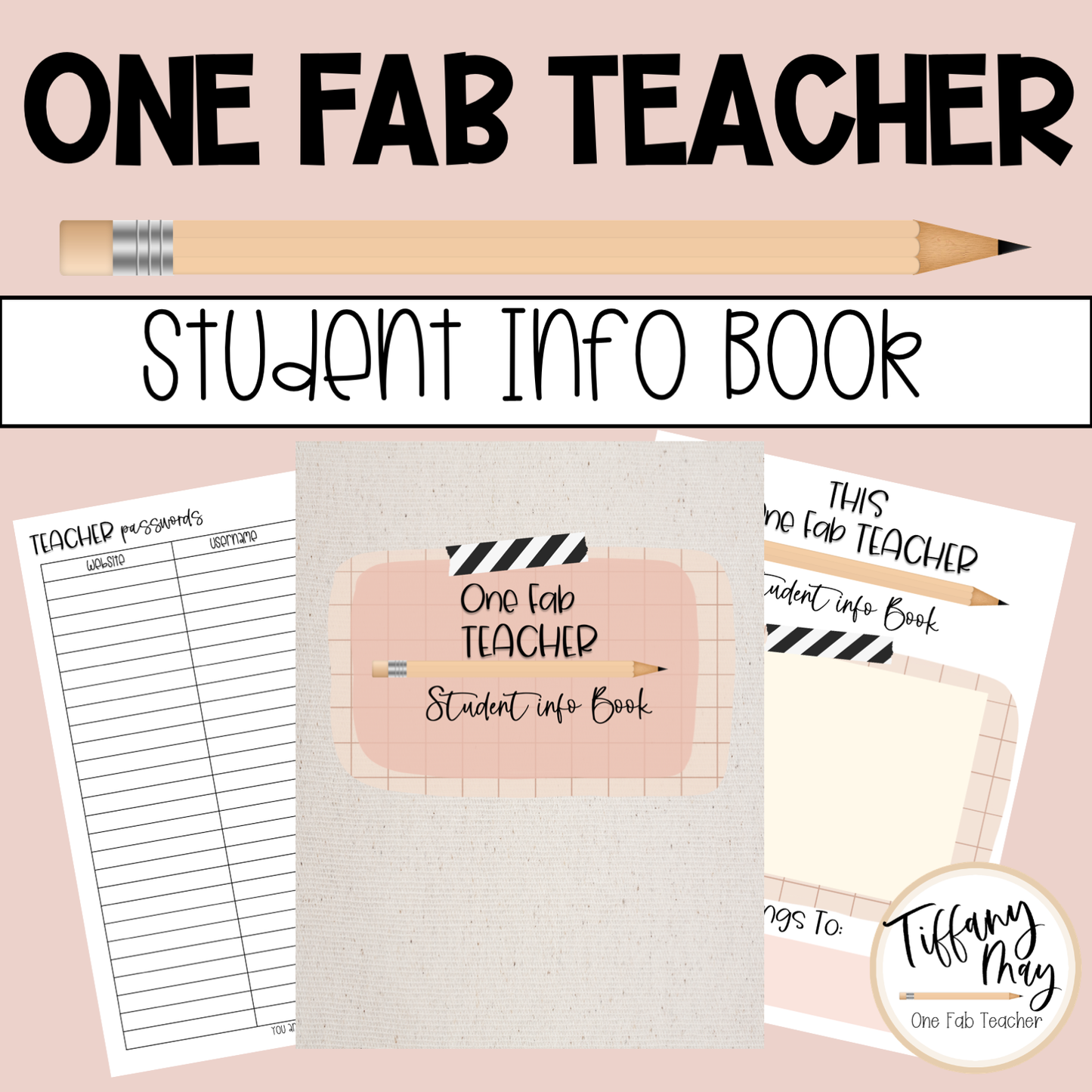 One Fab Teacher Student Info Book