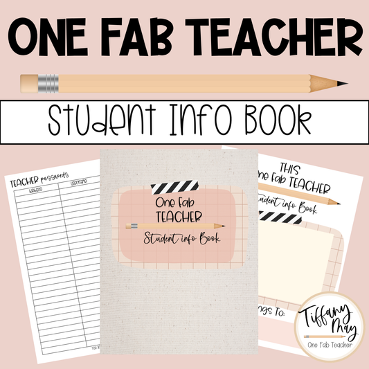 One Fab Teacher Student Info Book