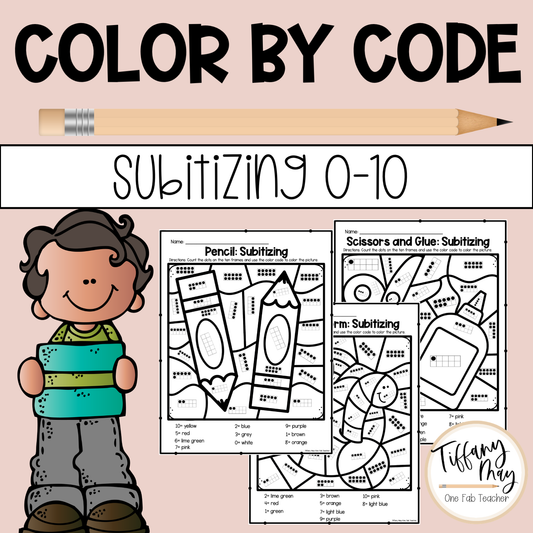 Color By Code Subitizing 0-10