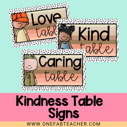 Classroom Table Signs | Modern Boho