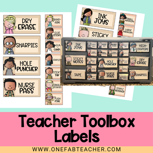 Teacher Toolbox Labels Set Modern Boho| The Ultimate Organizational Solution for Teachers