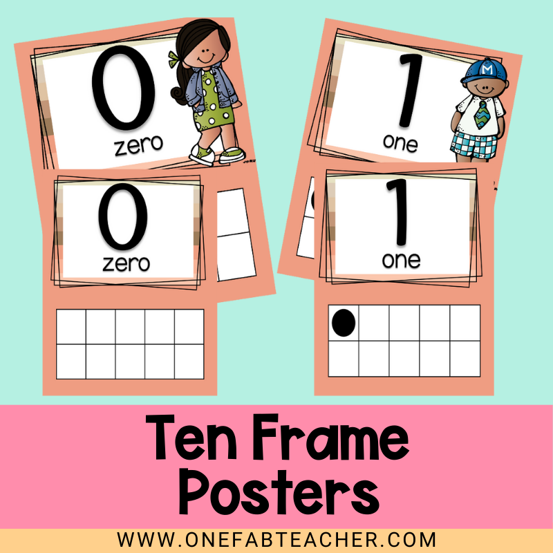 Ten Frame Posters | Modern Boho 0-30