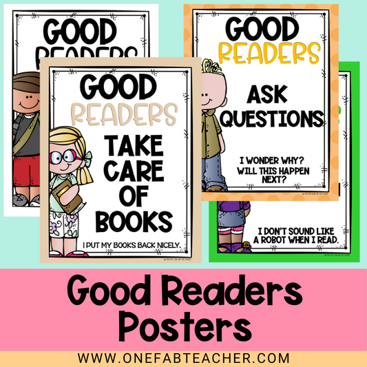 What do good readers do? Posters - 32 Colorful Visual Aids"