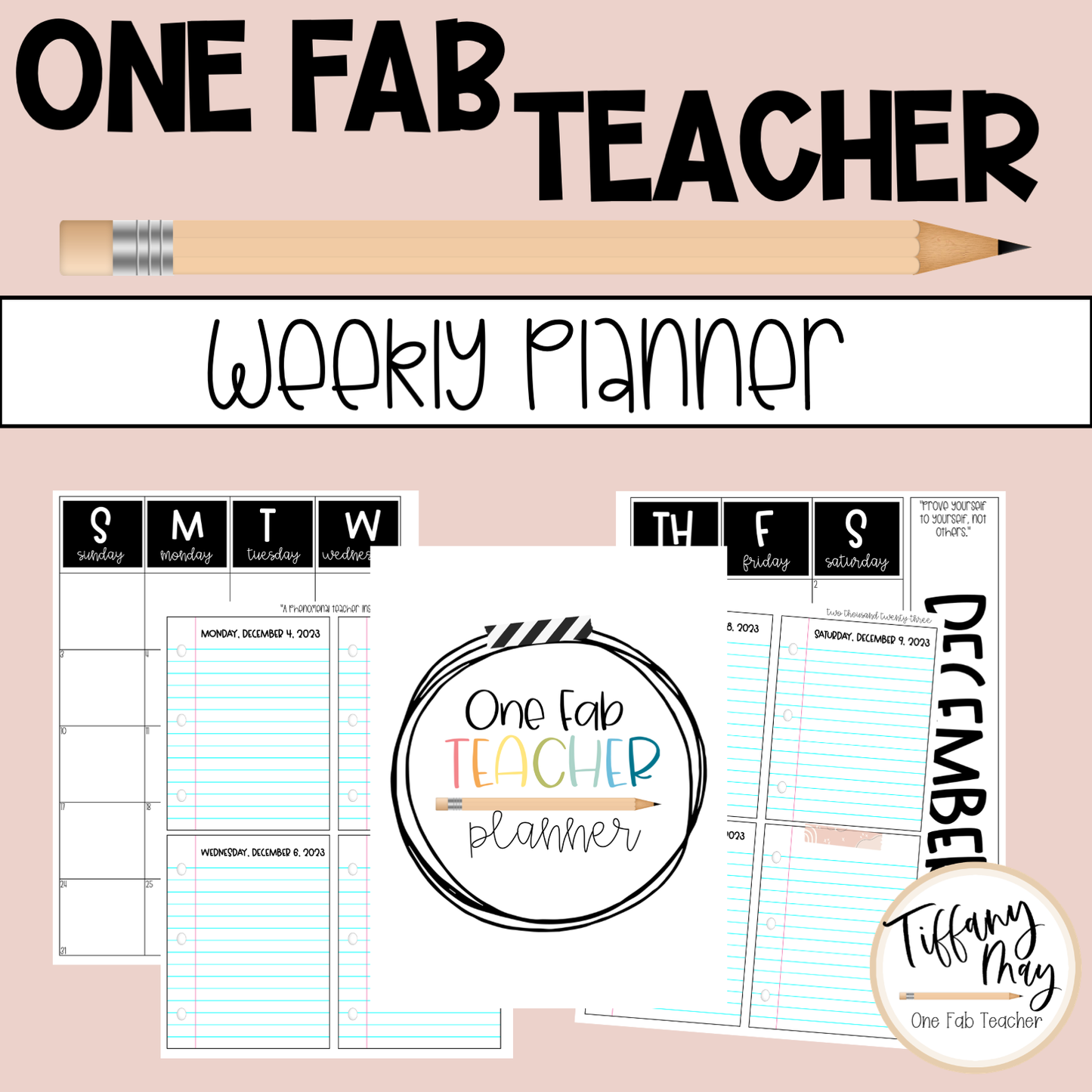 One Fab Teacher Weekly Planner 2023-2024