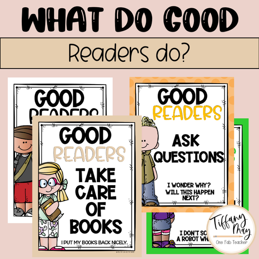 What do good readers do? Posters - 32 Colorful Visual Aids"