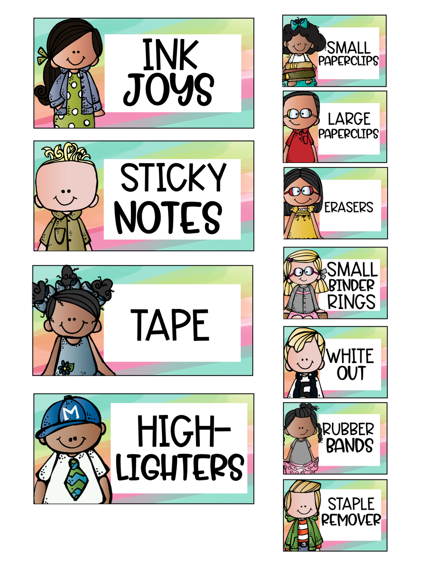 Teacher Toolbox Labels Set Happy Bright | The Ultimate Organizational Solution for Teachers